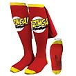Big Bang Theory Red Bazinga! Caped Socks